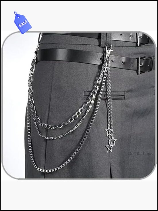 Other - Goth Punk Pants Chain, Chunky Layered Hip Hop Wallet Chain for Men Women